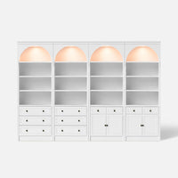 Relievo Four-Arched Open Display Cabinet Wall