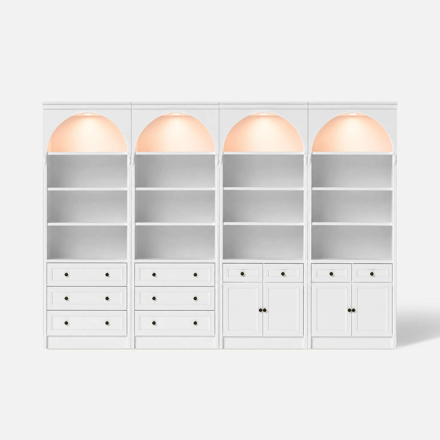 Relievo Four-Arched Open Display Cabinet Wall