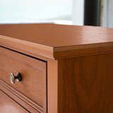 Walnut 2-Drawer Nightstand with Open Shelf, Set of 2