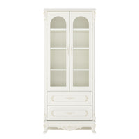 Relievo Rocaille Glass Display Cabinet with 2 Drawers (31.5")