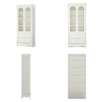 Relievo Rocaille Glass Display Cabinet with 2 Drawers (31.5")