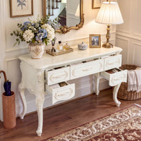 Relievo Rocaille Makeup Vanity with 5 Drawers (47.2")