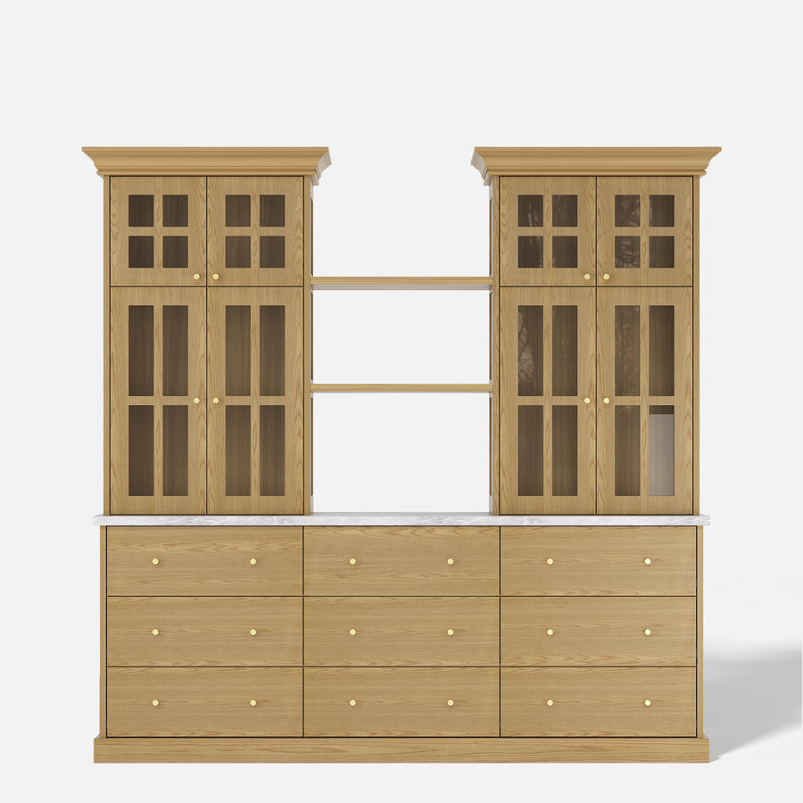 Grand Framed-Glass Storage Hutch