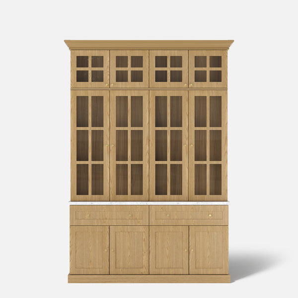 Grand Framed-Glass Library Cabinet