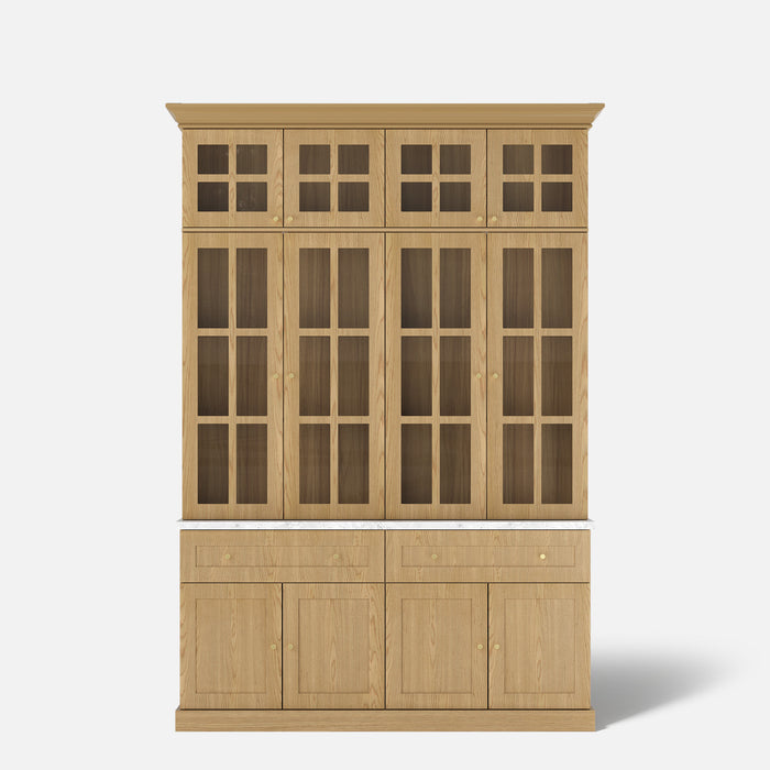 Grand Framed-Glass Library Cabinet