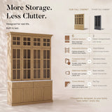 Grand Framed-Glass Library Cabinet