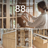 Grand Framed-Glass Library Cabinet