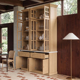 Grand Framed-Glass Library Cabinet