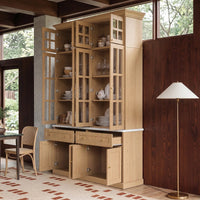 Grand Framed-Glass Library Cabinet