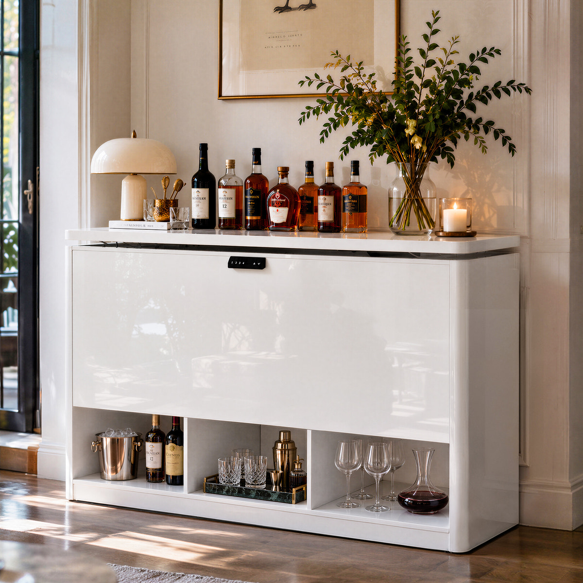 63" Electric Lift Bar Cabinet