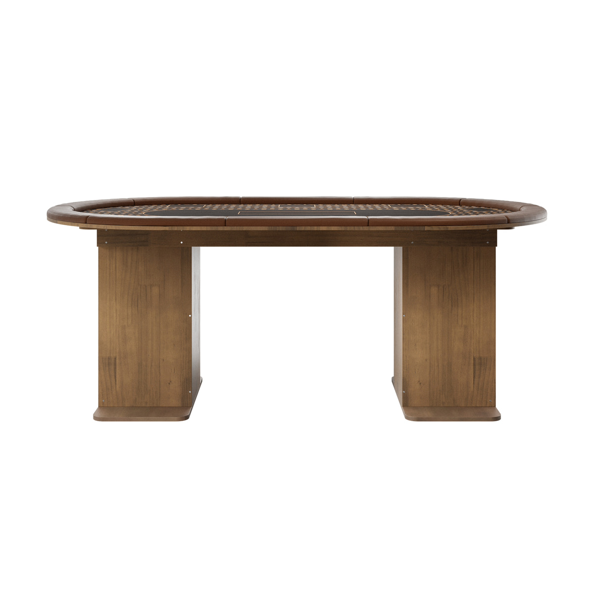 86.6" 10-Player Poker Table with Padded Rail & Storage