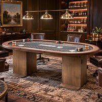 86.6" 10-Player Poker Table with Padded Rail & Storage