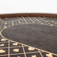 86.6" 10-Player Poker Table with Padded Rail & Storage