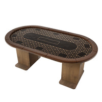 86.6" 10-Player Poker Table with Padded Rail & Storage