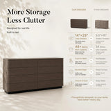 Orbis Soft Curve 8-Drawer Dresser – Black Walnut
