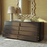 Orbis Soft Curve 8-Drawer Dresser – Black Walnut