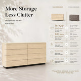 Orbis Soft Curve 8-Drawer Dresser – Natural Wood