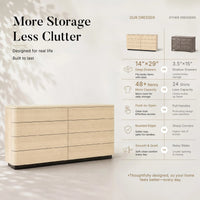 Orbis Soft Curve 8-Drawer Dresser – Natural Wood