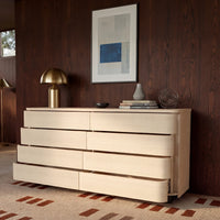 Orbis Soft Curve 8-Drawer Dresser – Natural Wood