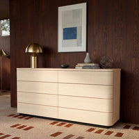 Orbis Soft Curve 8-Drawer Dresser – Natural Wood