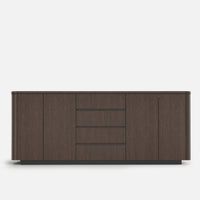 Orbis Rounded Edge Sideboard – Dark Walnut