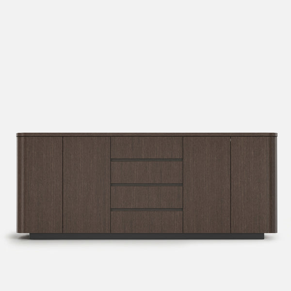 Orbis Rounded Edge Sideboard – Dark Walnut