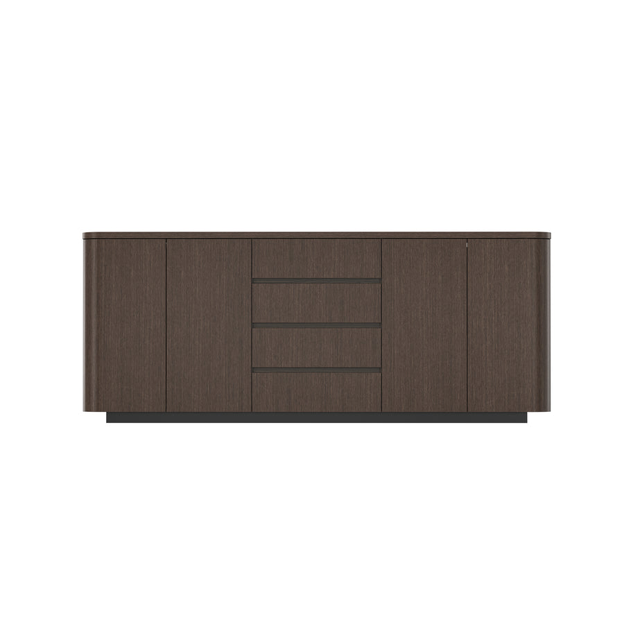 Orbis Rounded Edge Sideboard – Dark Walnut