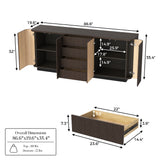 Orbis Rounded Edge Sideboard – Dark Walnut