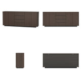 Orbis Rounded Edge Sideboard – Dark Walnut