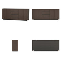 Orbis Rounded Edge Sideboard – Dark Walnut