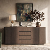 Orbis Rounded Edge Sideboard – Dark Walnut