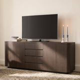 Orbis Rounded Edge Sideboard – Dark Walnut