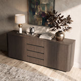 Orbis Rounded Edge Sideboard – Dark Walnut