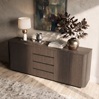 Orbis Rounded Edge Sideboard – Dark Walnut