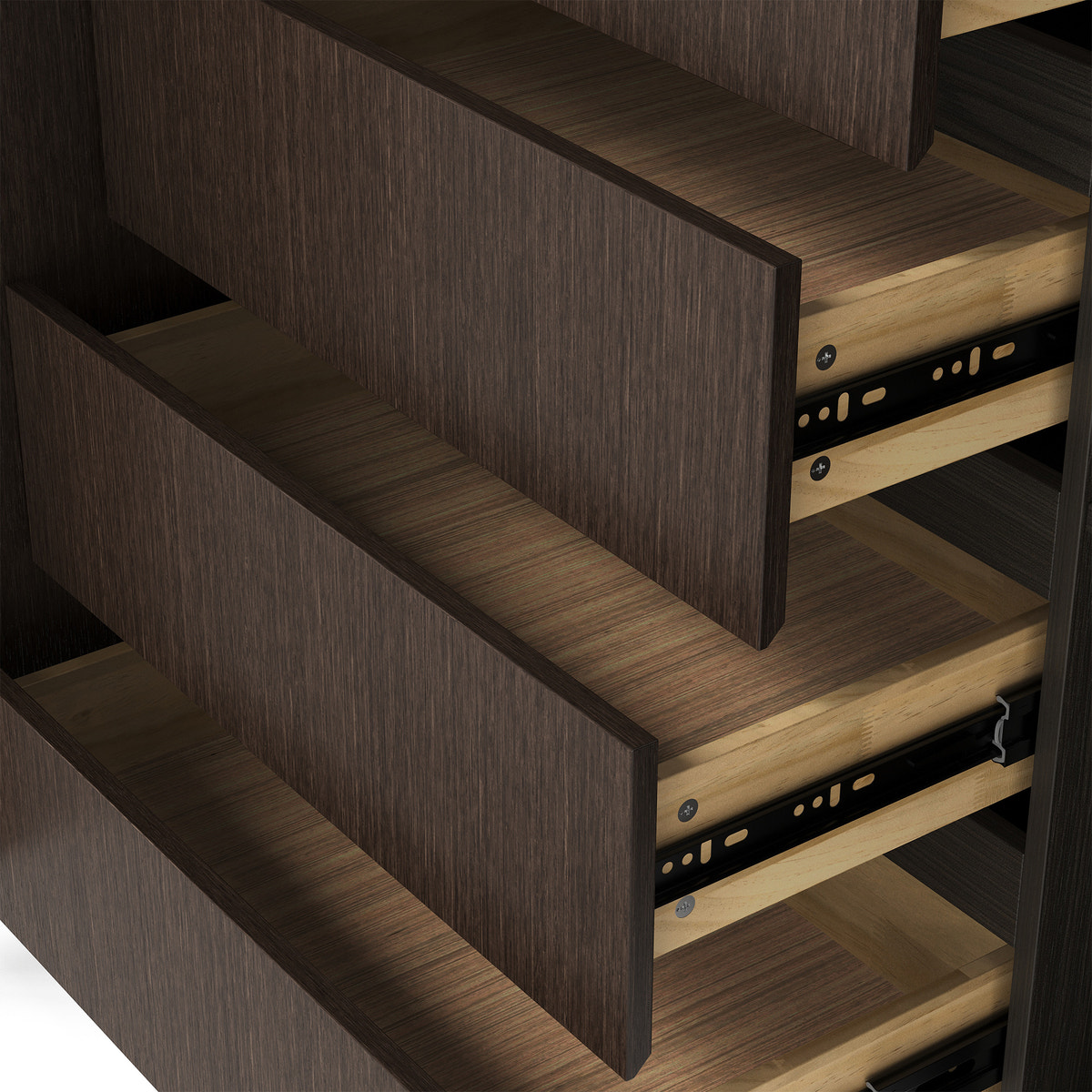 Orbis Rounded Edge Sideboard – Dark Walnut