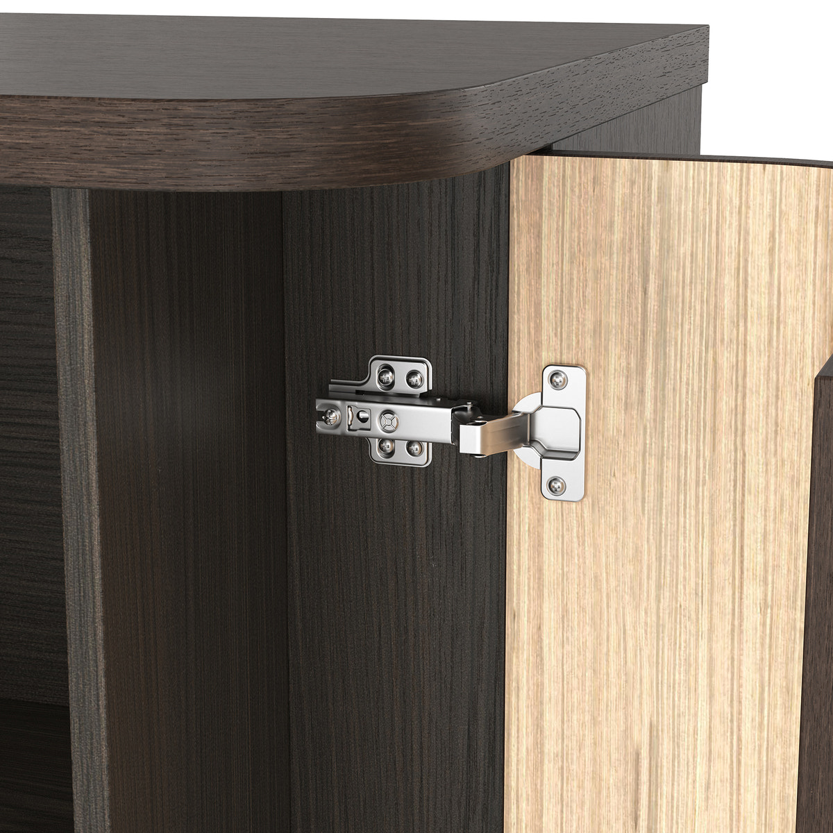 Orbis Rounded Edge Sideboard – Dark Walnut