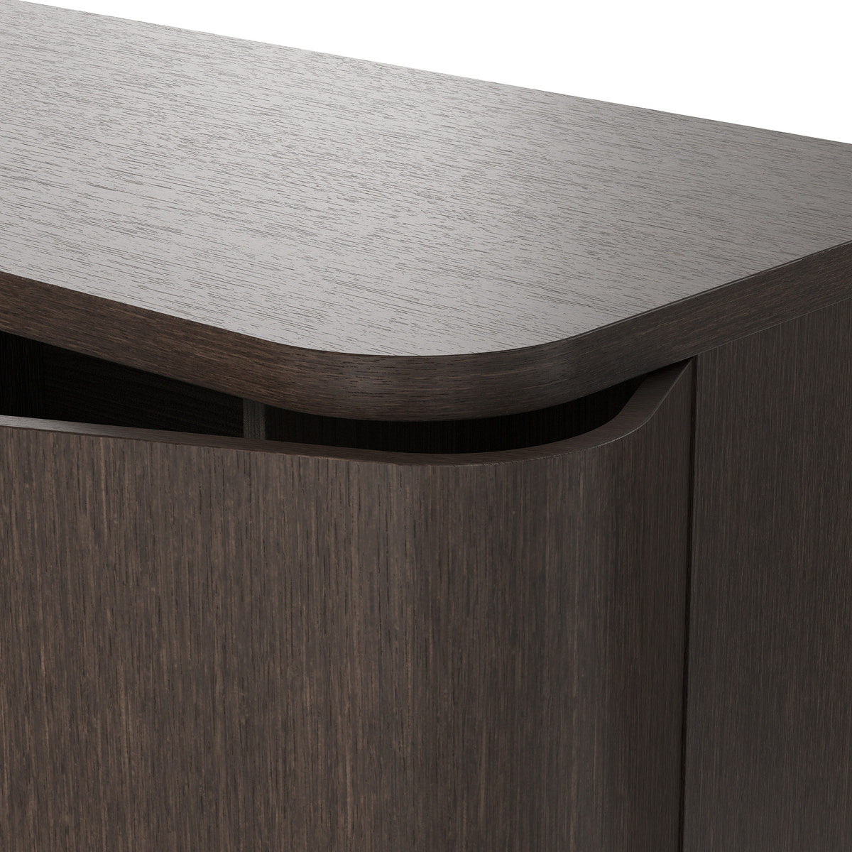 Orbis Rounded Edge Sideboard – Dark Walnut