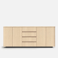 Orbis Rounded Edge Sideboard – Natural Wood