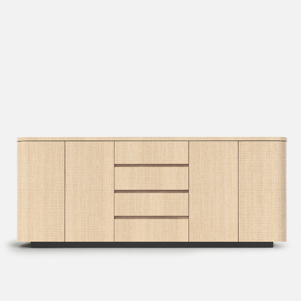 Orbis Rounded Edge Sideboard – Natural Wood