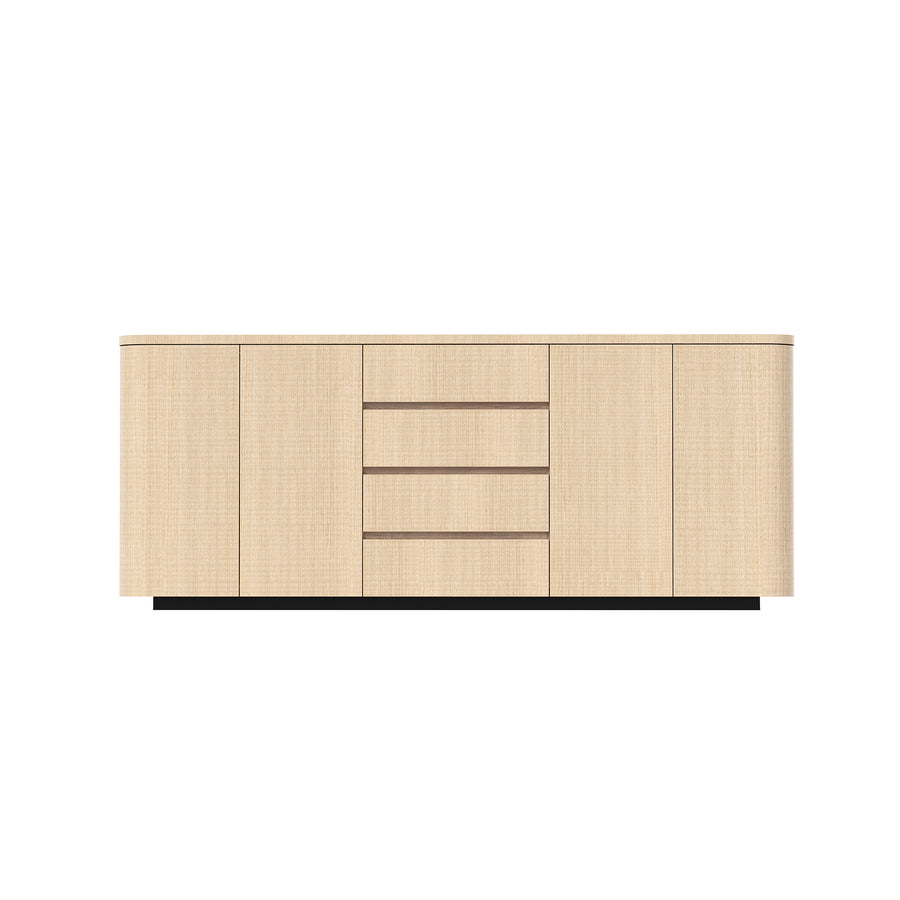 Orbis Rounded Edge Sideboard – Natural Wood
