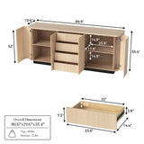 Orbis Rounded Edge Sideboard – Natural Wood