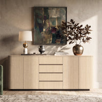 Orbis Rounded Edge Sideboard – Natural Wood