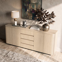 Orbis Rounded Edge Sideboard – Natural Wood