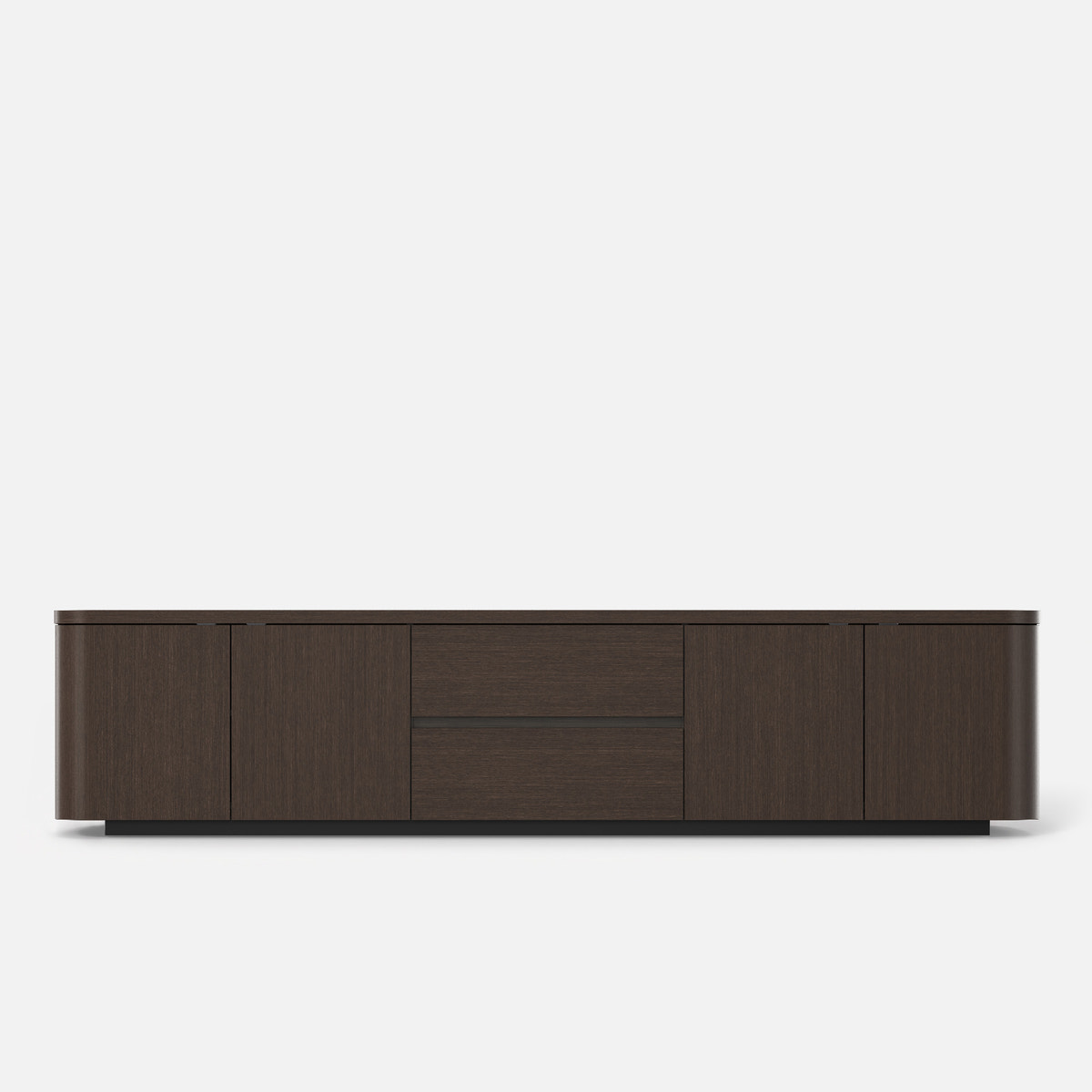 Orbis Streamline Edge TV Console – Black Walnut