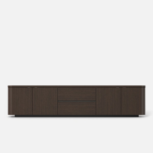 Orbis Streamline Edge TV Console – Black Walnut