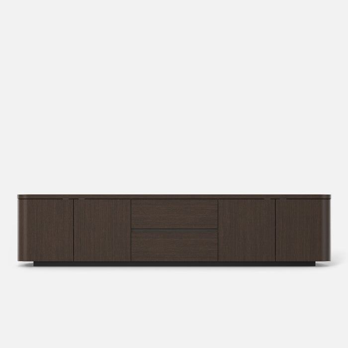 Orbis Streamline Edge TV Console – Black Walnut