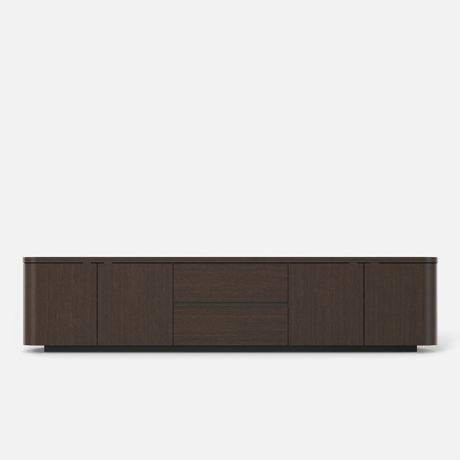 Orbis Streamline Edge TV Console – Black Walnut