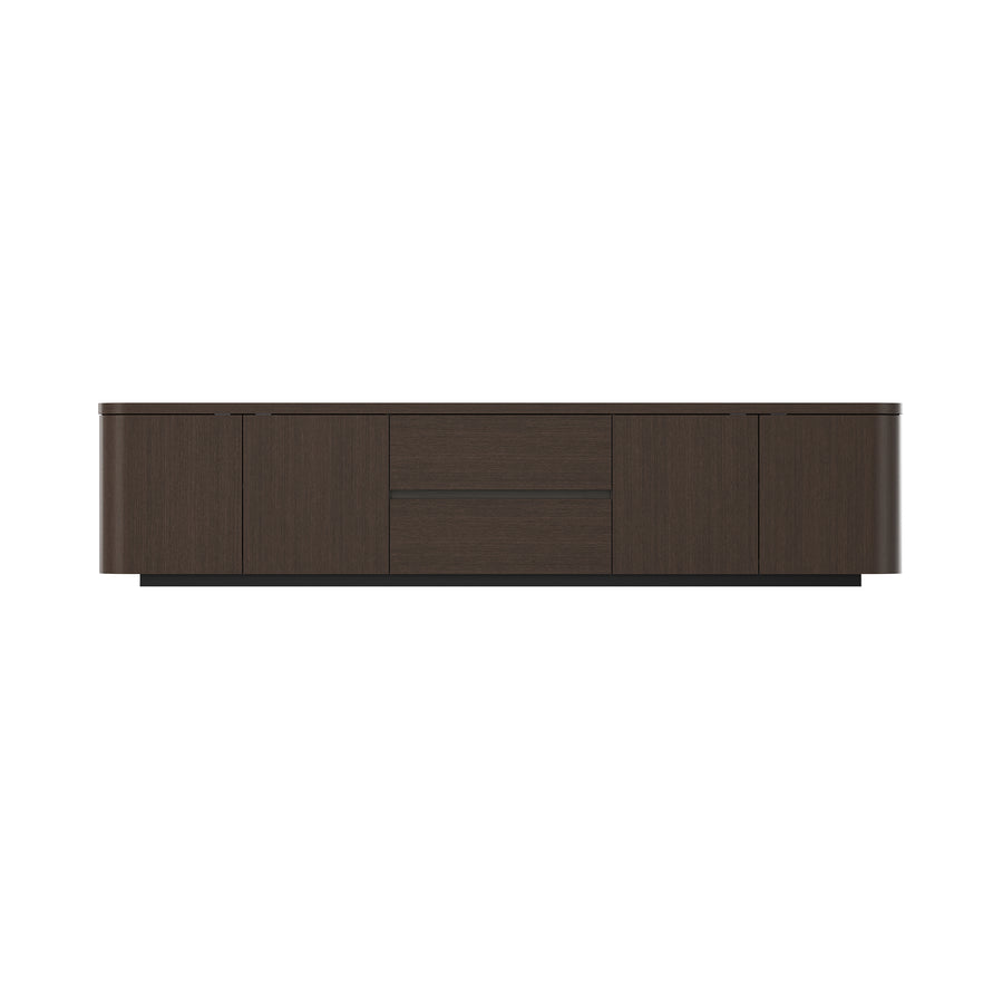 Orbis Streamline Edge TV Console – Black Walnut