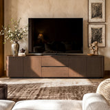 Orbis Streamline Edge TV Console – Black Walnut