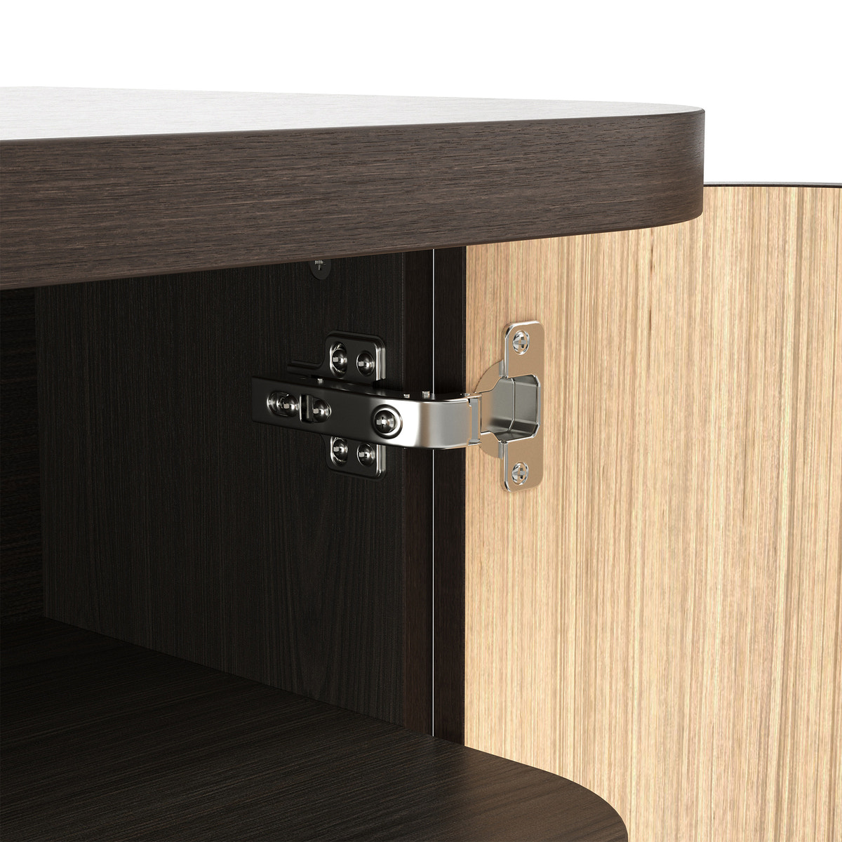 Orbis Streamline Edge TV Console – Black Walnut